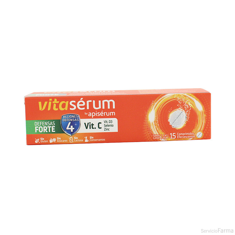 Vitasérum Apisérum Defensas Forte 15 Comprimidos Efervescentes
