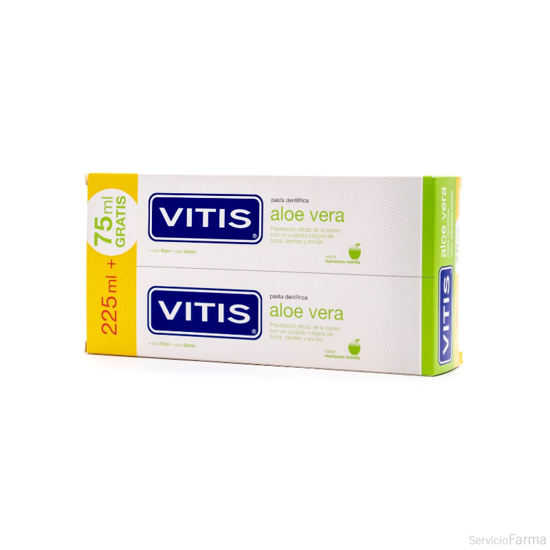 Vitis Aloe Vera Pasta Dentrífica Manzana 2 x 150 ml