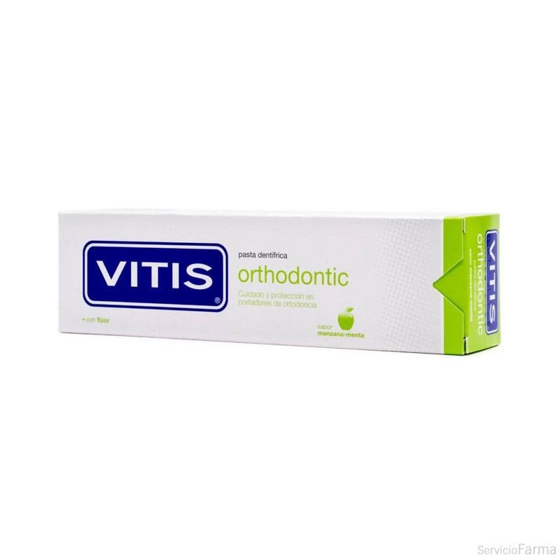 Vitis Orthodontic Pasta Dentífrica Sabor Manzana-Menta 100 ml