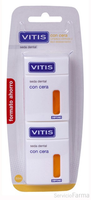 Vitis Seda Dental con Cera 2 x 50 m