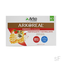 Arkoreal Jalea Real Fortificante Ginseng Sin Azúcar 20 ampollas Arkopharma