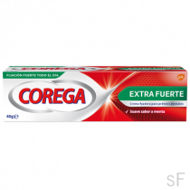 Corega Extra Fuerte Crema Prótesis Dentales Sabor menta 40 g