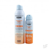 Pack Fotoprotector Isdin Transparent Spray Wet Skin SPF50 250 ml + 100 ml 