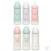 Suavinex Premium Biberón Tetina Redonda Papilla Silicona +4m 360 ml