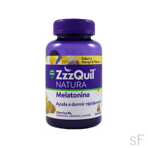 ZZZquil Natura Melatonina Sabor mango y plátano 60 gominolas