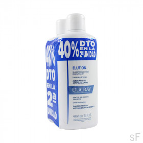 Duplo Ducray Elution Champú reequilibrante 2 x 400 ml
