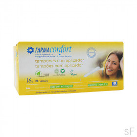 FarmaConfort Tampones con aplicador Regular Algodón 16 uds
