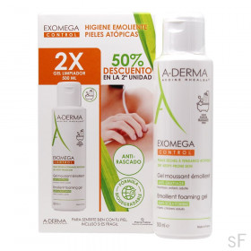 Duplo Aderma Exomega Control Gel limpiador emoliente 2 x 500 ml