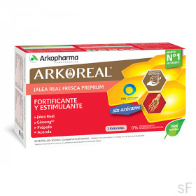 Arkoreal Jalea Real Fortificante Ginseng Sin Azúcar 20 ampollas Arkopharma