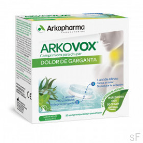 Arkovox dolor de garganta Menta Eucalipto 20 comprimidos