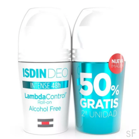 DUPLO IsdinDeo Lambda Control Desodorante Roll-on SIN ALCOHOL 2 x 50 ml