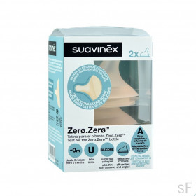 Suavinex Tetina Zero Zero Flujo Adaptable Silicona + 0m 2 uds