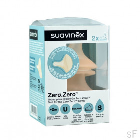 Suavinex Tetina Zero Zero Flujo Lento Silicona + 0m 2 uds