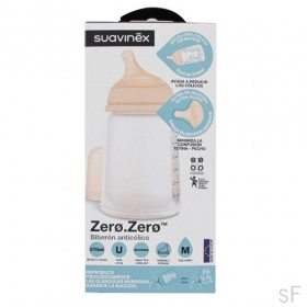 Suavinex Care Zero Zero Biberón anticólico Flujo Medio Silicona +0m