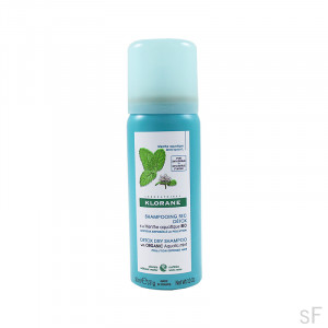 Klorane Mini Champú seco Detox a la Menta acuática BIO 50 ml