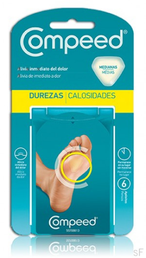 Compeed Durezas Tamaño Mediano (6 uds)